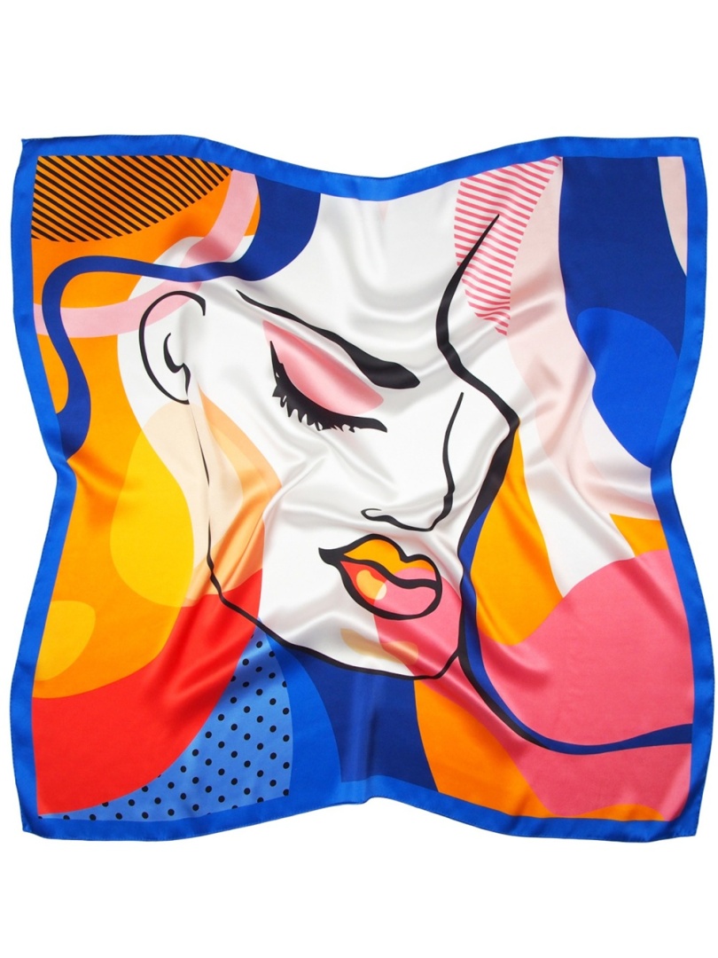 AD-005 Jedwabna apaszka pop-art 88x88 cm